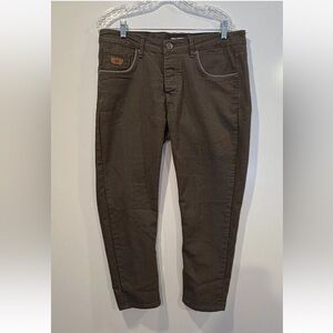 WAM‎ Denim Slim Fit Green Jeans Men’s Size 34 (1663)